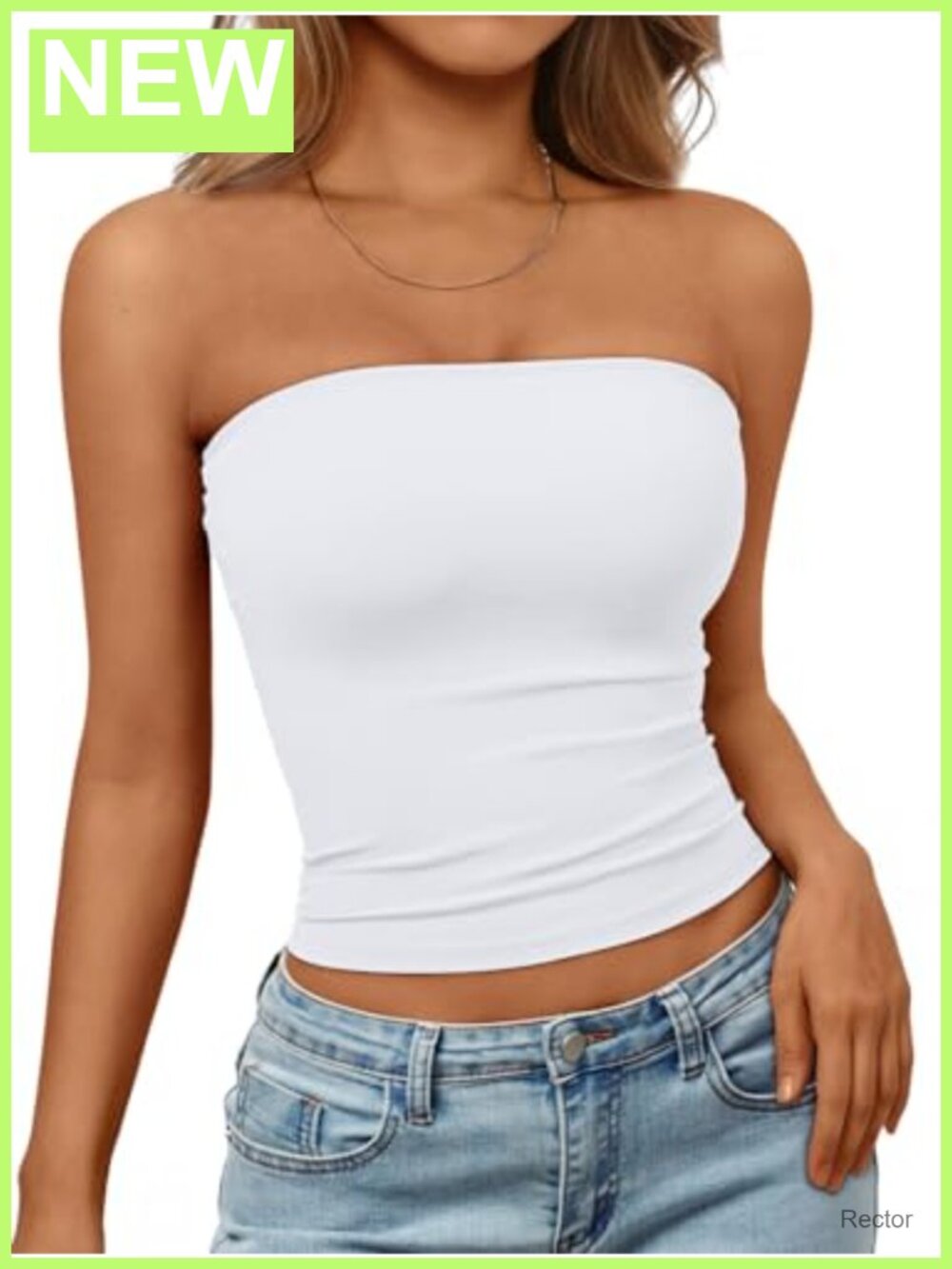 Strapless Bandeau Crop Top Y2K Tube Top Sleeveless Summer Tank